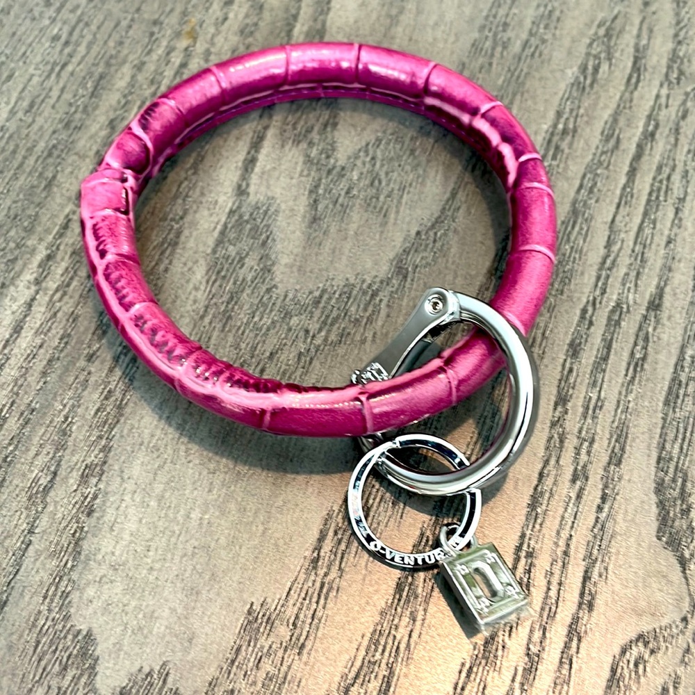 Leather Big O Key Ring